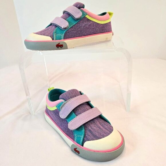 SEE AKI RUN, Robyne Sneakers for Kids Sz: 13.5 Purple Demin - Picture 2 of 10